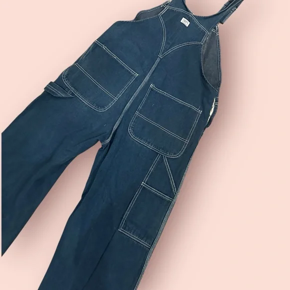Liberty dark denim vintage overalls sz Medium (A04) - Picture 5 of 5